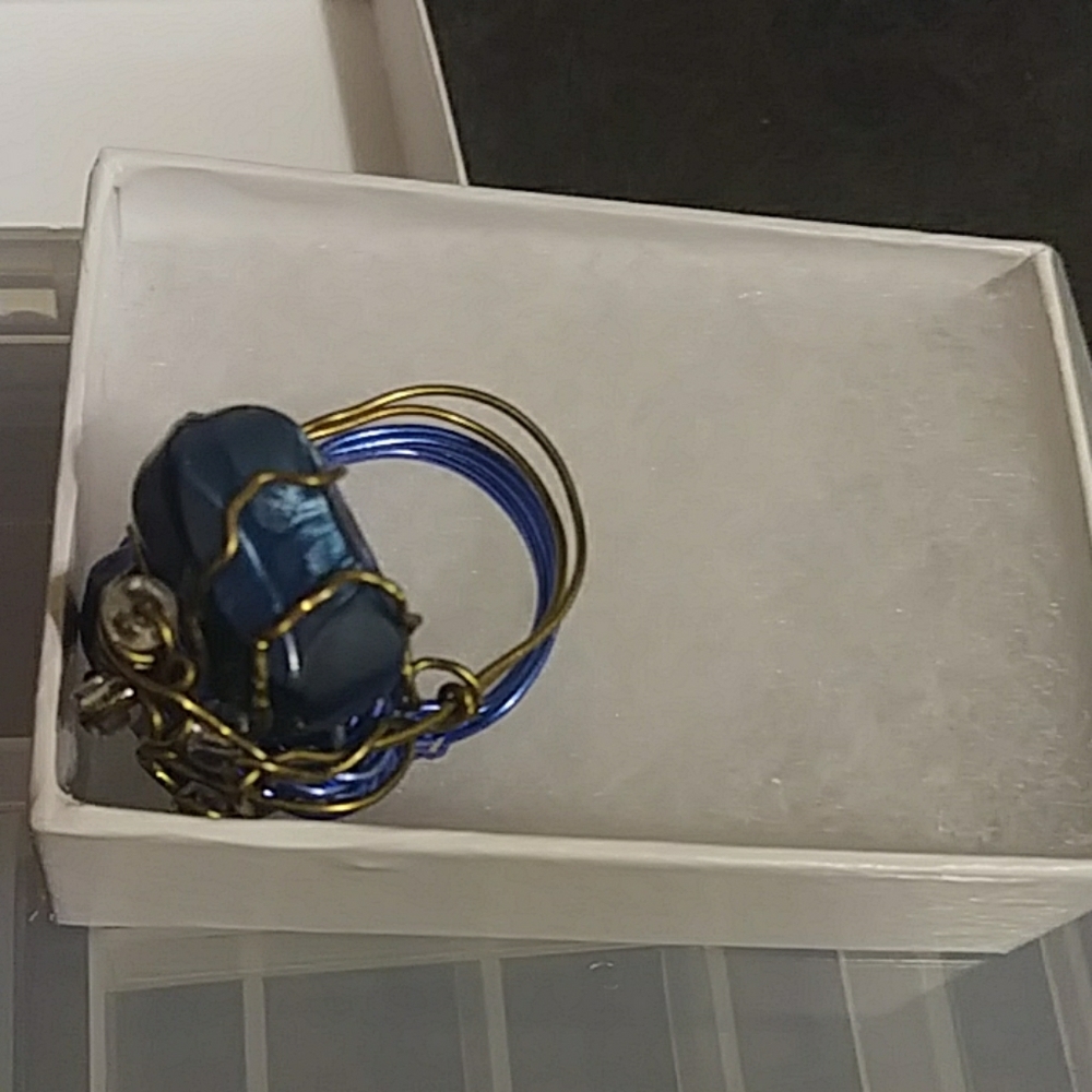 Blue Double Rock Ring